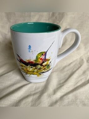 Dean Crouser Watercolor Demdaco Hummingbird Mug 16oz Coffee Cup